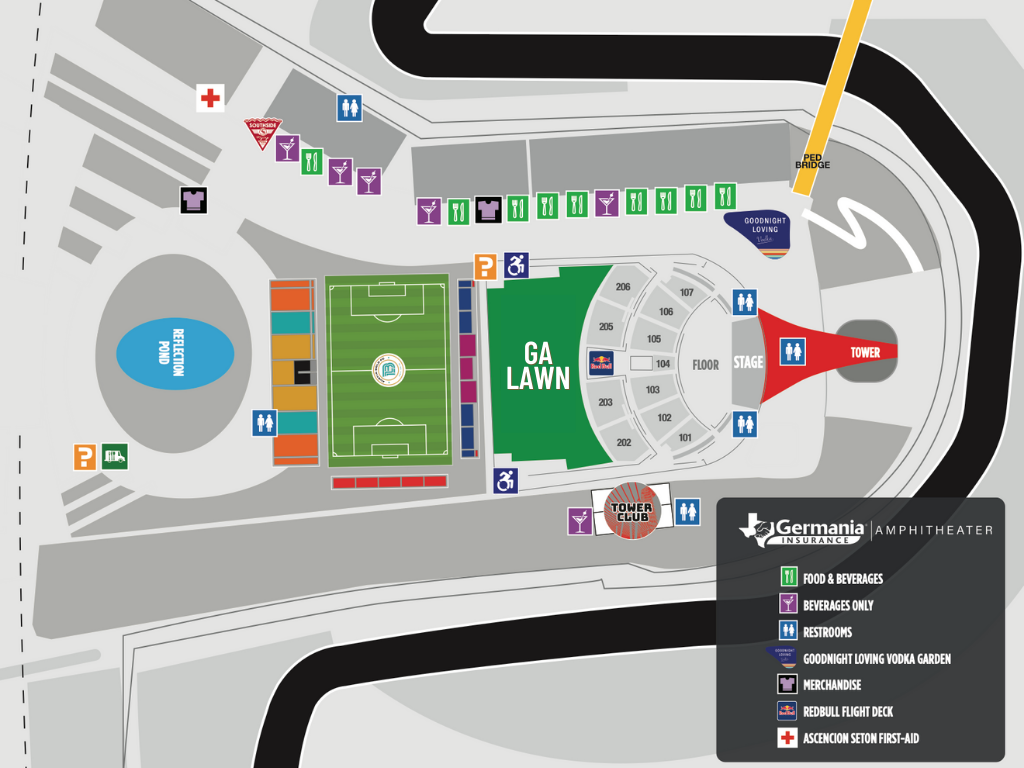 Circuit Of The Americas Seating Chart Venue Map | Germania Insurance Amphitheater